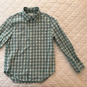 J Crew / crewcuts sz10/ boys long sleeve Oxford button-down in teal gingham +